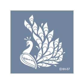 Evimde Hobi EHH57 Tavus Kuşu Desen Stencil 60x60cm | Evimde Hobi