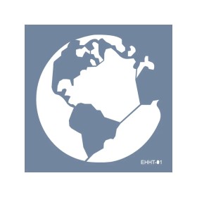 Evimde Hobi EHHT01 Dünya Desen Stencil 25x25cm | Evimde Hobi