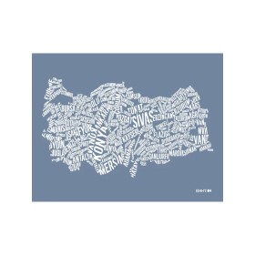 Evimde Hobi EHHT04 Türkiye Haritası Stencil 35x45cm | Evimde Hobi