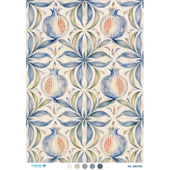 BM1055 Diamond Büyük Boy Pirinç Dekopaj Kağıdı 42x60cm