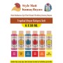 6X59ML Style Mat Kumaş Boyası - Tropikal Meyve Bahçesi Seti