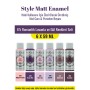 6X59ML Enamel Mat Cam Porselen Boyası - Romantik Lavanta ve Gül Renkleri Seti