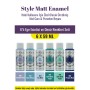 6X59ML Enamel Mat Cam Porselen Boyası - Ege Esintisi ve Deniz Renkleri Seti