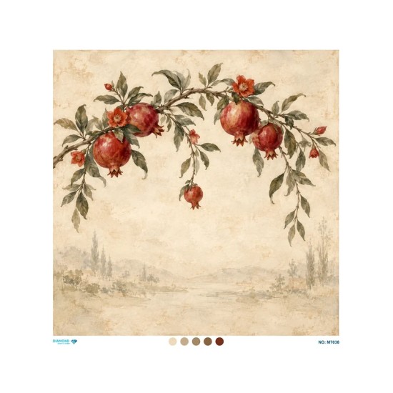M7038 Diamond Büyük Boy Pirinç Dekopaj Kağıdı 90x90cm