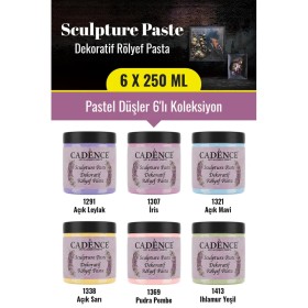 6x250ML Sculpture Dekoratif Rölyef Pasta - Pastel Düşler 6'lı Koleksiyon