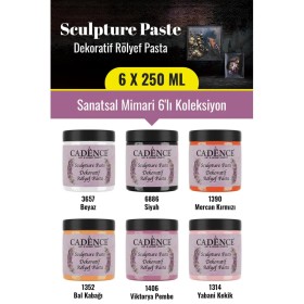 6x250ML Sculpture Dekoratif Rölyef Pasta - Sanatsal Mimari 6'lı Koleksiyon