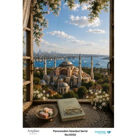 0002 Pencereden İstanbul Serisi Artplate Pirinç Dekopaj Kağıdı 30x42cm