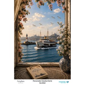 0012 Pencereden İstanbul Serisi Artplate Pirinç Dekopaj Kağıdı 30x42cm