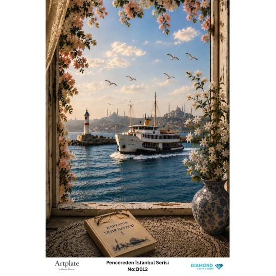 0012 Pencereden İstanbul Serisi Artplate Pirinç Dekopaj Kağıdı 30x42cm