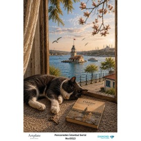 0013 Pencereden İstanbul Serisi Artplate Pirinç Dekopaj Kağıdı 30x42cm