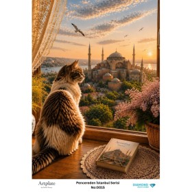 0015 Pencereden İstanbul Serisi Artplate Pirinç Dekopaj Kağıdı 30x42cm