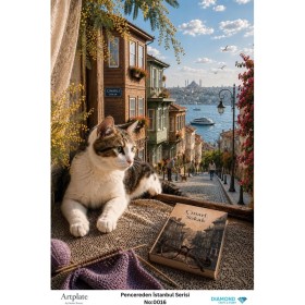 0016 Pencereden İstanbul Serisi Artplate Pirinç Dekopaj Kağıdı 30x42cm