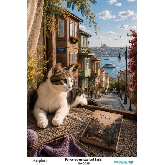 0016 Pencereden İstanbul Serisi Artplate Pirinç Dekopaj Kağıdı 30x42cm