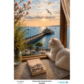 0017 Pencereden İstanbul Serisi Artplate Pirinç Dekopaj Kağıdı 30x42cm