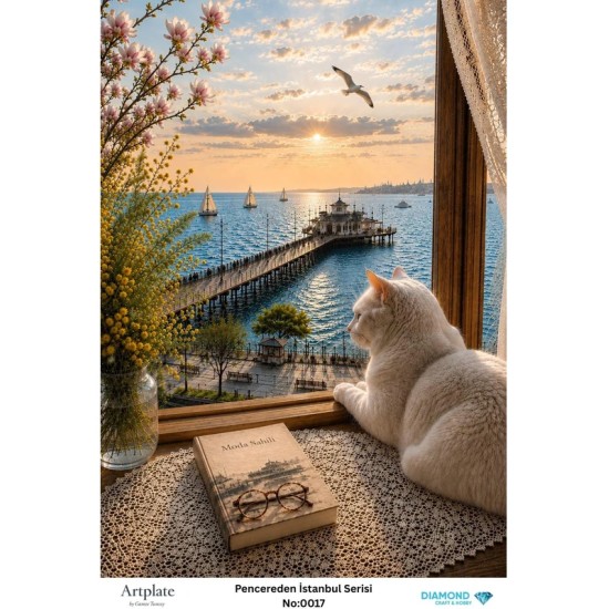 0017 Pencereden İstanbul Serisi Artplate Pirinç Dekopaj Kağıdı 30x42cm