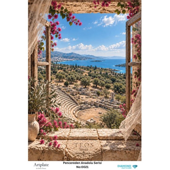 0021 Pencereden Anadolu Serisi Artplate Pirinç Dekopaj Kağıdı 30x42cm