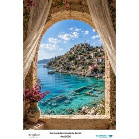 0026 Pencereden Anadolu Serisi Artplate Pirinç Dekopaj Kağıdı 30x42cm