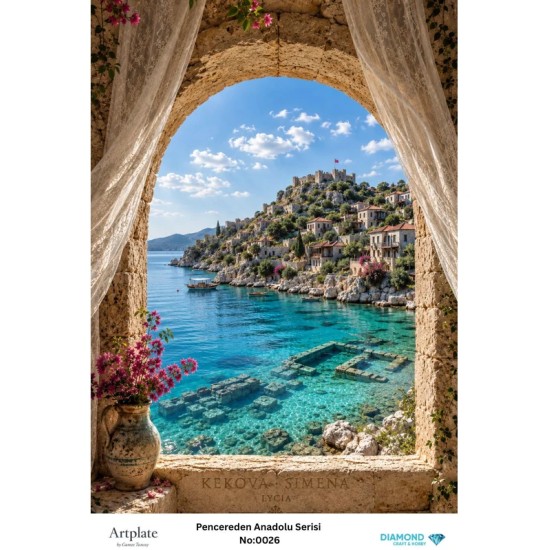 0026 Pencereden Anadolu Serisi Artplate Pirinç Dekopaj Kağıdı 30x42cm