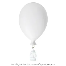 Yana Kandilli Büyük Yarım Balon Ham Polyester Obje