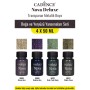 4X50ML Nova Deluxe Transparan Metalik Boya - Doğa ve Yeryüzü Yansımaları Seti