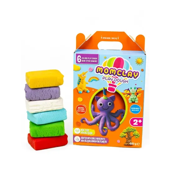 Momclay 6 Renk Oyun Hamuru 600 gr (6x100gr)