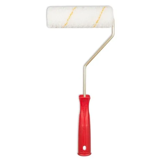 Saten Parmak Rulo Fırça 15cm Metal Saplı