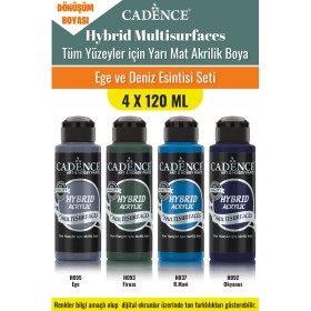 4X120ML Hibrit Multisurface Akrilik Boya - Ege ve Deniz Esintisi Seti