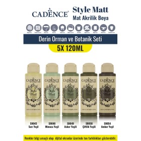 5X120ML Style Matt Mat Akrilik Boya - Derin Orman ve Botanik Seti