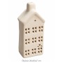 EHS91 Büyük Boy Ev Şeklinde Mumluk Ham Seramik Obje (20x8,5x7 cm)