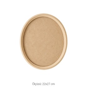 Küçük Boy Oval Çerçeveli Pano 22x27 cm