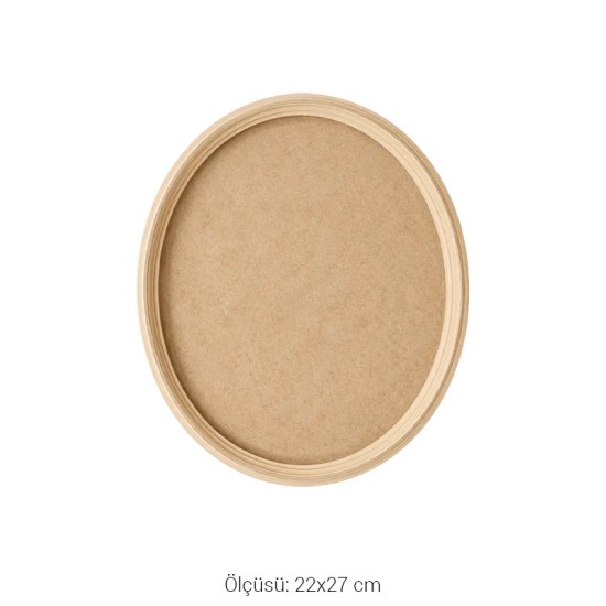 Küçük Boy Oval Çerçeveli Pano 22x27 cm
