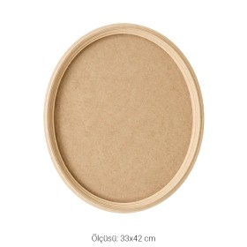 Orta Boy Oval Çerçeveli Pano 33x42 cm