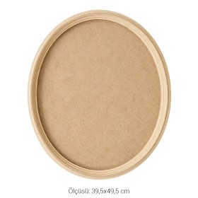 Büyük Boy Oval Çerçeveli Pano 39,5x49,5 cm