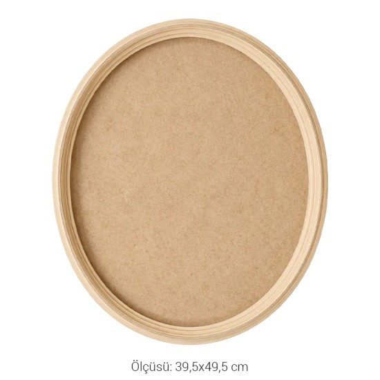 Büyük Boy Oval Çerçeveli Pano 39,5x49,5 cm