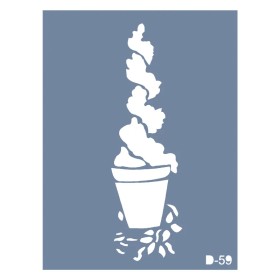 D59 Çiçek Model D Serisi Stencil 15x20cm