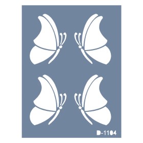 D1104 Kelebek Model D Serisi Stencil 15x20cm