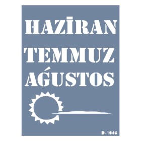 D1046 Mevsim Takvimi Yaz Model D Serisi Stencil 15x20cm