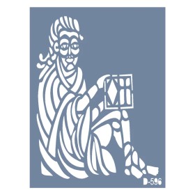 D596 Sanatsal Model D Serisi Stencil 15x20cm