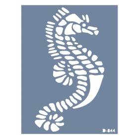 D844 Deniz Atı Model D Serisi Stencil 15x20cm