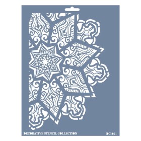 DC21 Mandala Dantel Model Stencil 15x20cm