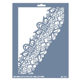 DC35 Geometrik Dantel Model Stencil 15x20cm