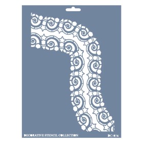 DC36 Spiral Dantel Model Stencil 15x20cm