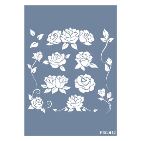 FCS12 Bitki Model A4 Gül Stencil