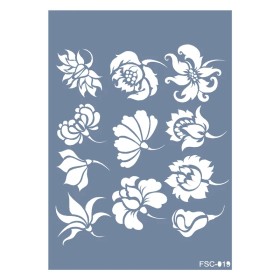 FCS19 Bitki Model A4 Çiçek Stencil