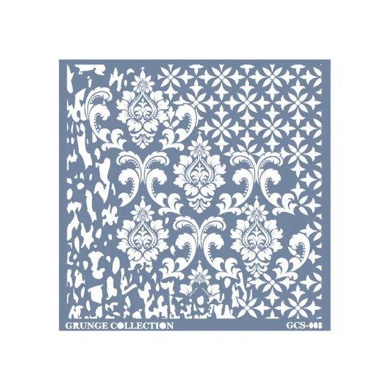 GCS008 Kolaj Model Grunge Duvar Stencil 45x45cm
