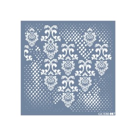 GCSM07 Kolaj Model Grunge Duvar Stencil 25x25cm