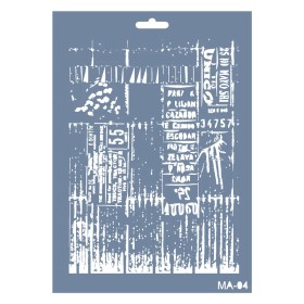 MA04 Mix Media Modern Yazı Stencil 21x29cm
