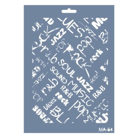 MA64 Mix Media Müzik Stencil 21x29cm