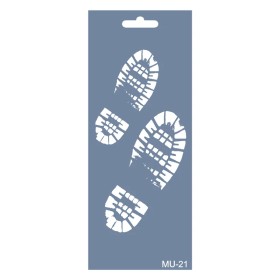 MU21 Mix Media Ayak İzi Stencil
