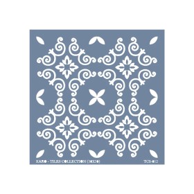 TCS12 Fayans Model Floral Desen Stencil 30x30cm